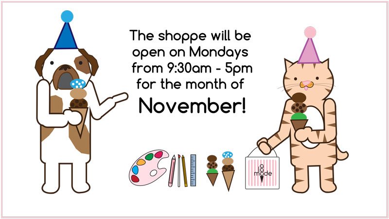 Cones & Craft New Days + Additional Shoppe Hours