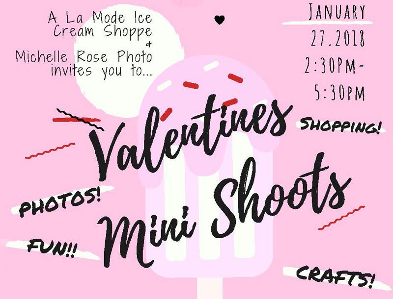 Valentines Mini Shoots w/ Michelle Rose Photo – 1/27/19 – 2:30pm-5:30pm