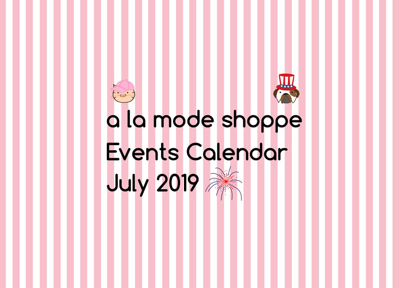 July 2019 Events Calendar